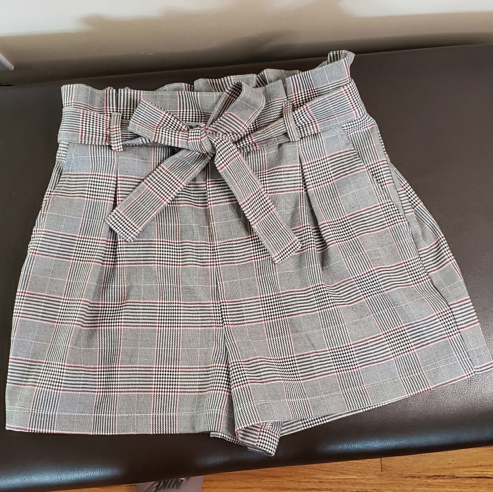 Forever 21 Plaid shorts with tie